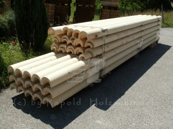Holzdachrinnen Fichte kleines Format | Preis pro: 4m, 5m, 6m – Bild 2