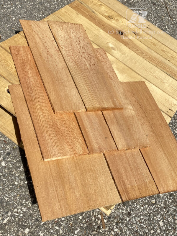 Lärchenschindeln gesägt | 45 cm lang. (Wand). – Bild 2