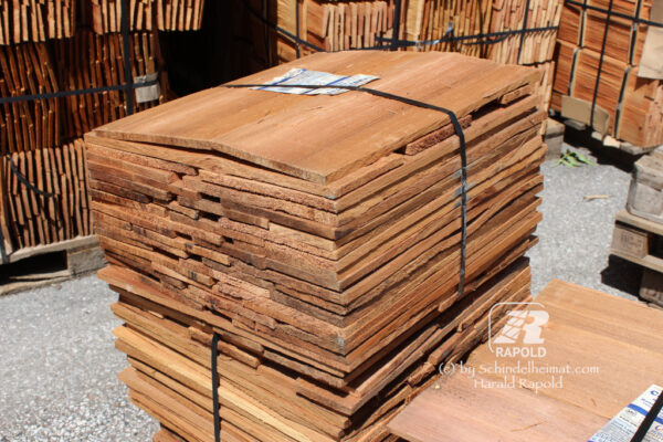 Rot-Zedernschindeln gleichdick-gespalten "Western Red Cedar" | 45 cm lang (Dach).